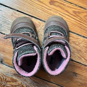 See Kai Run boots. Cute, sturdy, warm, waterproof.